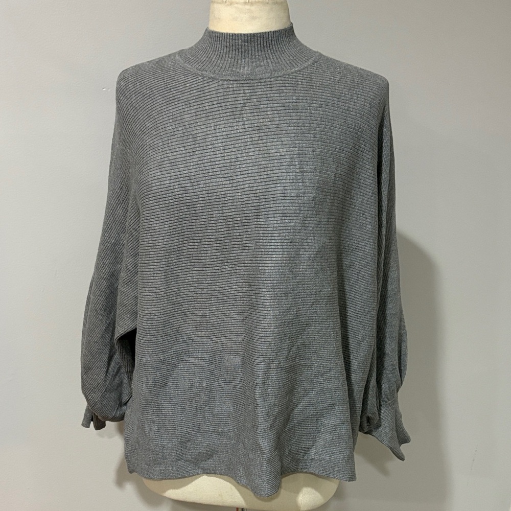 T Tahari Gray Cowl Neck Sweater